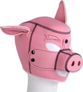 Banoch | Masker "Le Pig" | neopreen roze varkensmasker | varken BDSM