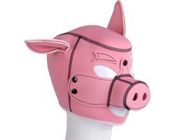 Banoch | Masker "Le Pig" | neopreen roze varkensmasker | varken BDSM