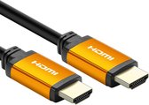 HDMI kabel - 1 meter - 8K@60Hz - Verguld - Zwart/ oranje - Allteq