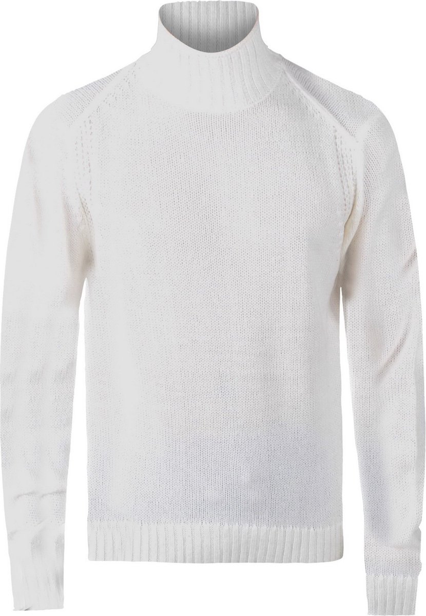 Consenso – Heren Trui met Turtleneck Col – Wolmix - Off White
