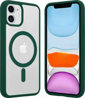 ShieldCase geschikt voor Apple iPhone 11 Magneet hoesje transparant gekleurde rand - groen
