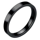 LGT Jewels smalle stalen ring Zwart 3mm-19mm