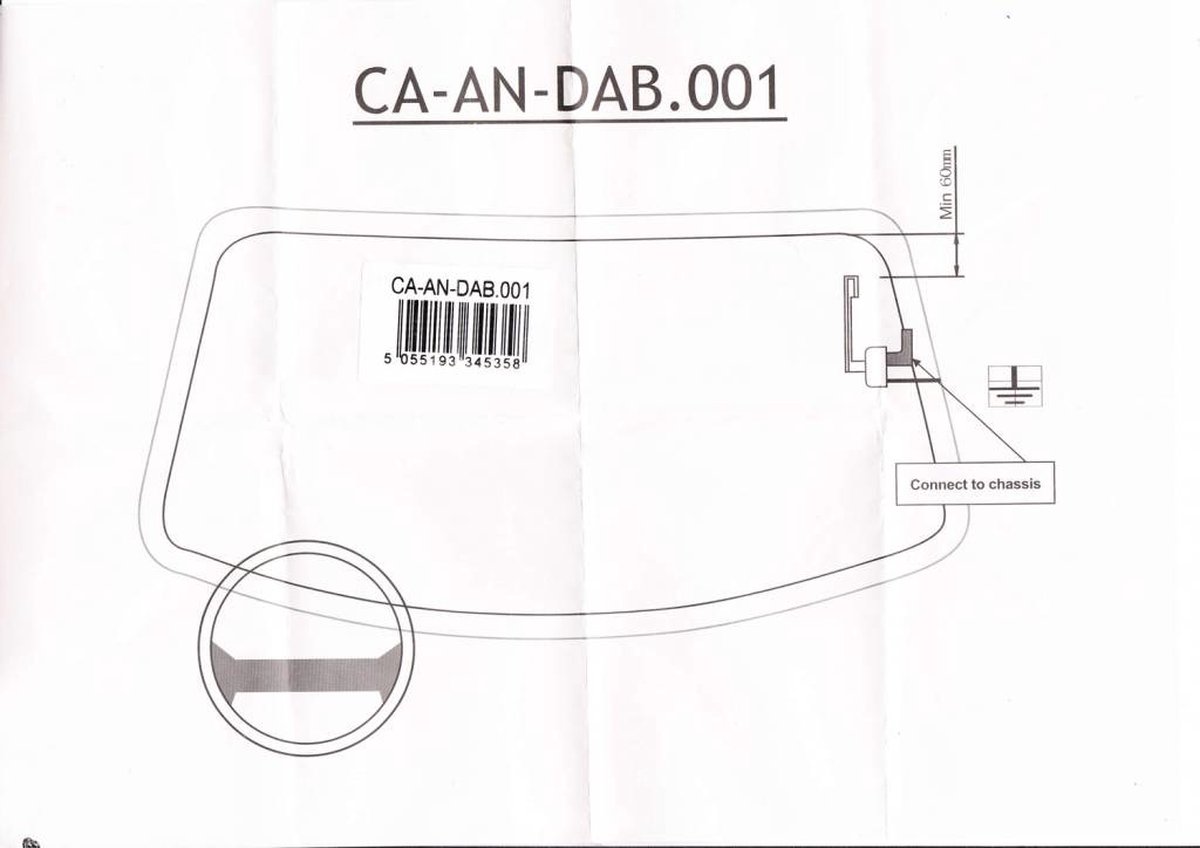 Antenne DAB Pioneer CA-AN-DAB.001 - pour autoradio compatible