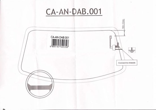 Pioneer CA-AN-DAB.001 Autoradioantenne DAB+ actieve digitale antenne