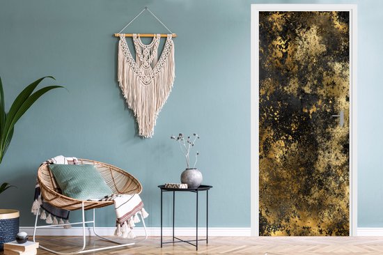 Autocollant de porte Or - Zwart - Luxe - 95 x 235 cm - Affiche de porte
