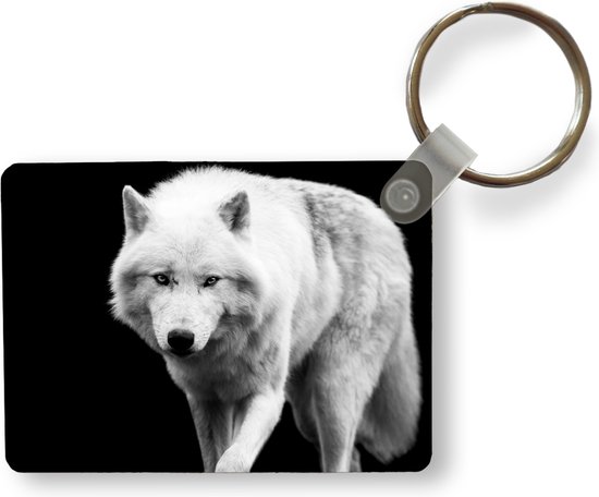 Sleutelhanger - Wolf - Dier - Zwart - Wit - Uitdeelcadeautjes - Plastic