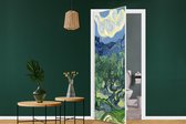 Deursticker De olijfbomen - Vincent van Gogh - 75x205 cm - Deurposter