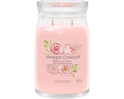 Yankee Candle - Fresh Cut Roses Large Jar Geurkaars - 90 branduren - twee lonten
