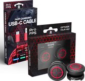 ProFPS Duo Pack pour PlayStation 5 (PS5) - Accessoires de jeu - Câble de charge pour manette USB-C - Performance Thumbsticks Bombed
