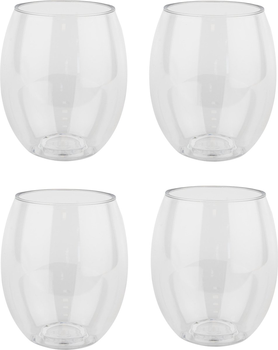MyDrinkglass Plastic Cocktailglazen Tik Tucker | Plastic Cocktail glazen | 4 Stuks | Cocktail set | Plastic Glazen | Zero Waste | Herbruikbaar | Onbreekbaar Cocktail Glas| 400 ml |