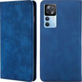 Mobigear Telefoonhoesje geschikt voor Xiaomi 12T Hoesje | Mobigear Retro Slim Bookcase Portemonnee | Pasjeshouder voor 3 Pasjes | Telefoonhoesje voor Pinpas / OV Kaart / Rijbewijs - Blauw