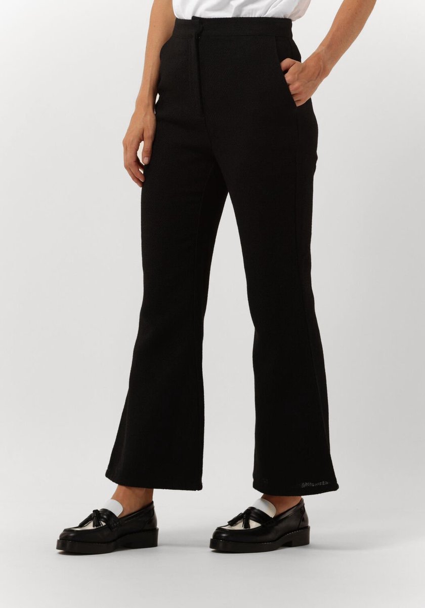 NA-KD Structured Suitpants Broeken Dames - Zwart - Maat 34