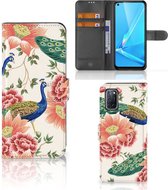 Telefoonhoesje met Pasjes geschikt voor OPPO A72 | OPPO A52 Pink Peacock