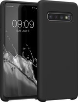 kwmobile telefoonhoesje geschikt voor Samsung Galaxy S10 - Hoesje met siliconen coating - Smartphone case in zwart