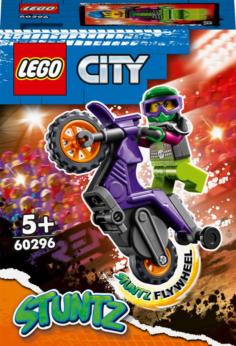 LEGO City Stuntz Wheelie Stuntmotor - 60296
