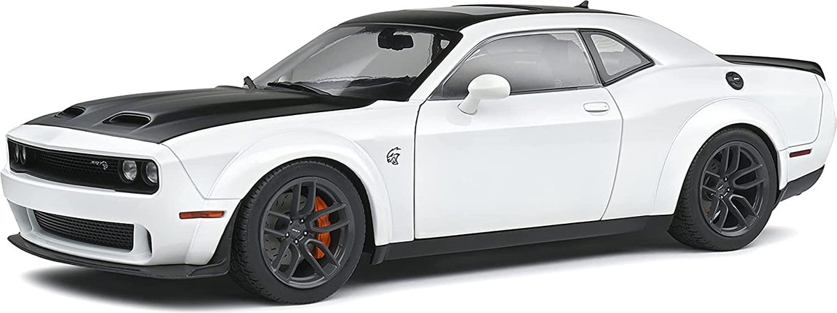 Dodge Challenger SRT Hellcat Redeye Wit Zwart 30 Cm 1 18 Solido 