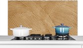 Spatscherm Keuken - Kookplaat Achterwand - Spatwand Fornuis - 120x60 cm - Structuur - Natuur - Kunst - Rotan - Aluminium - Wanddecoratie - Muurbeschermer - Hittebestendig