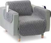 JEMIDI Zetelhoes voor fauteuil - Stoelbeschermer met zakken - Overtrek van 191 x 165 cm voor de zitbank - Omkeerbare bankbeschermer - Wasbaar