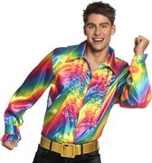 Boland - Party shirt rainbow (XXL) - Volwassenen - Danser/danseres - 80's & 90's - Disco- Pride - Progress