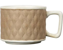 ByOn - set 6 x Koffiekopje - Scandinavisch design - Beige/wit