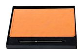 Notitieboek - Notebook Geschenkset - Creatief Oranje Dagboek - Eenvoudige Persoonlijkheid Multifunctionele Draagbare Notebook Cadeauset - 224 Pagina's