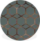 Cercle mural - Plastique - Motifs - Luxe - Blauw - Bronze - ⌀ 60 cm