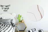 WallCircle - Wandcirkel ⌀ 90 - Lijn - Pastel - Design - Ronde schilderijen woonkamer - Wandbord rond - Muurdecoratie cirkel - Kamer decoratie binnen - Wanddecoratie muurcirkel - Woonaccessoires