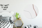 WallCircle - Wall Circle - Wall Circle Indoor - Ligne - Pastel - Design - 90x90 cm - Décoration murale - Peintures Ronds