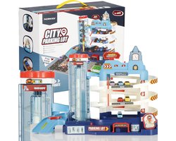 Springos Garage Speelgoed | Inclusief 6 Auto’s | 32 cm | Multicolor