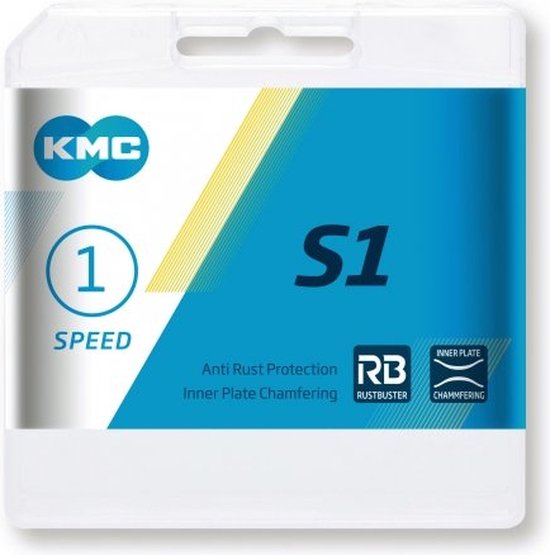 KMC ketting - singlespeed - roestbestendig - 112 schakels - mat zilver van KMC — afbeelding 4