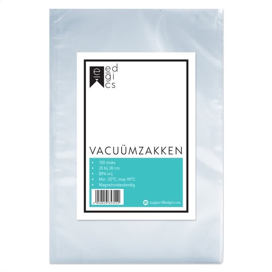 Vacuumzakken Voedsel - 20x30 cm - 100 stuks Vacumeerzakken - Sous Vide Zakken -... | bol.com