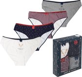 Happy Shorts Dames Kerst Slips Onderbroeken 4-Pack - Maat L