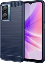 Mobigear Hoesje geschikt voor Realme Narzo 50 5G Telefoonhoesje Flexibel TPU | Mobigear Brushed Slim Backcover | Narzo 50 5G Case | Back Cover - Blauw