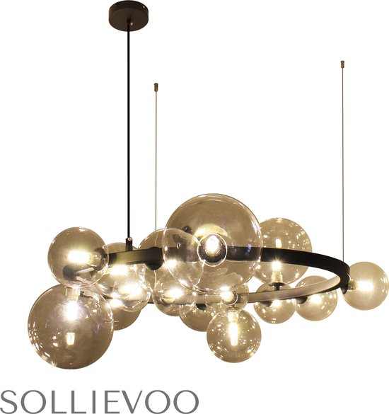 Betaalbare Goederen® industriële 5-lamp plafondlamp - zwart