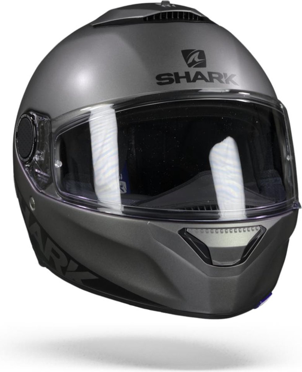 SHARK SPARTAN 1.2 BLANK Motorhelm integraalhelm Mat Antraciet Mat - Maat XL – foto 3
