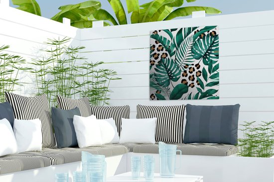 Posters de jardin Léopard - Feuilles - Motif - 50x50 cm