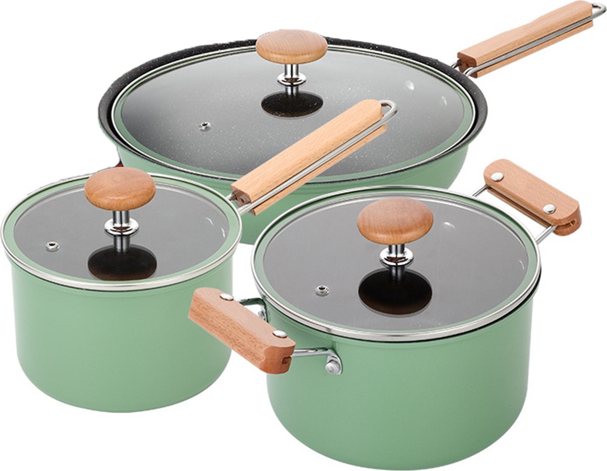 LIFKOME Multifunctional Pan 34cm Stainless Steel Hotpot