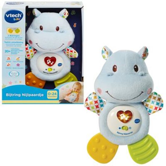 VTech Baby Bijtring Nijlpaardje - Educatief Babyspeelgoed - Liedjes en Geluiden - 0 tot 24 Maanden - VTech