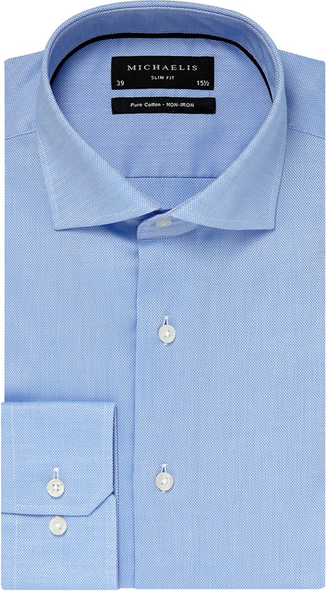 Michaelis Overhemd Pure Cotton Slim Fit Non Iron Blue (PM0H000018)N