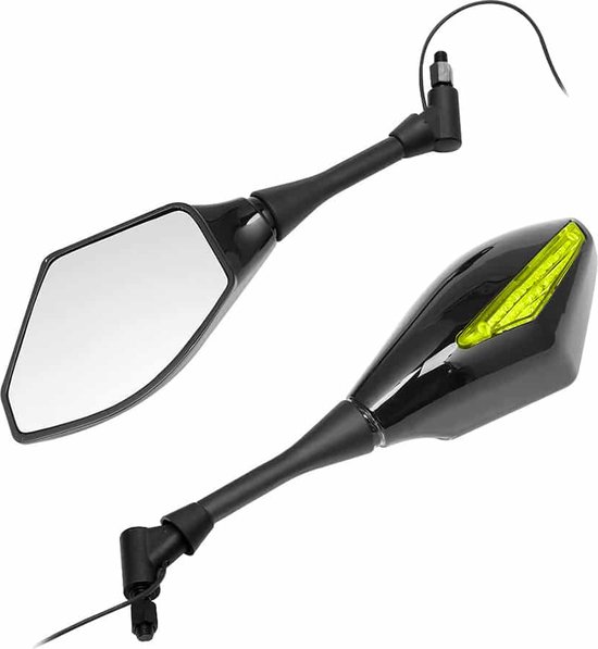 LED Knipperlicht Spiegels Zwart - Scooter & Motor Accessoires - Universeel  - Piaggio &... | bol.com