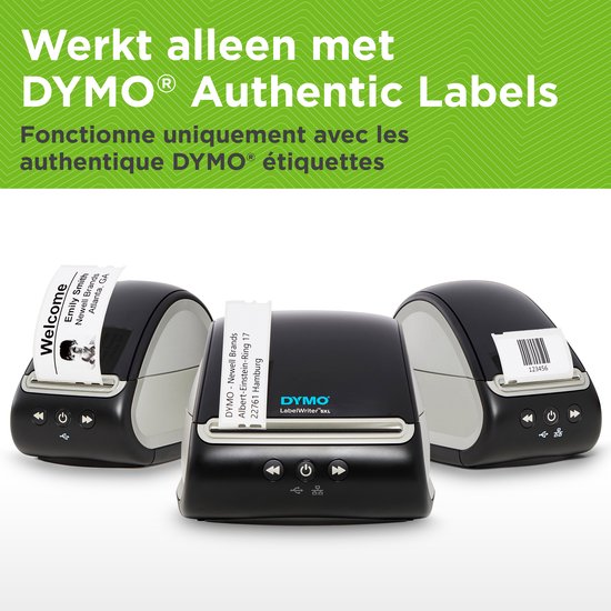 DYMO LabelWriter 550 Labelprinter | Labelmaker met direct thermisch printen | Automatische labelherkenning | Drukt adreslabels, verzendlabels, barcodelabels af en meer | Tweepolige EU-stekker - DYMO