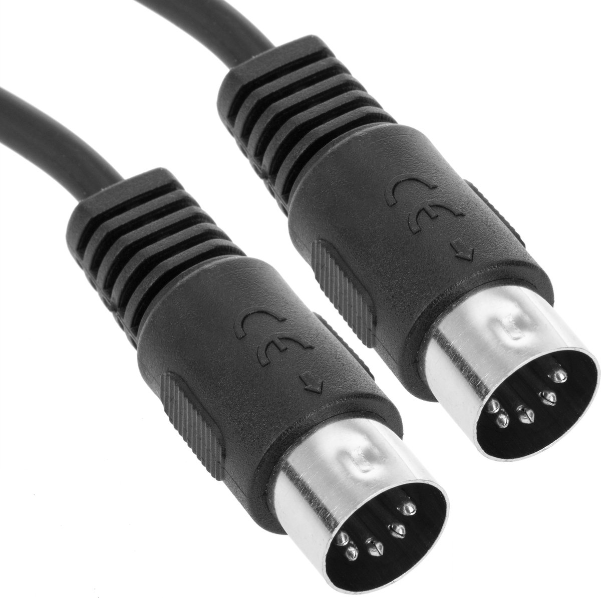 BeMatik - MIDI kabel 5-pinsmale naar male 2 m