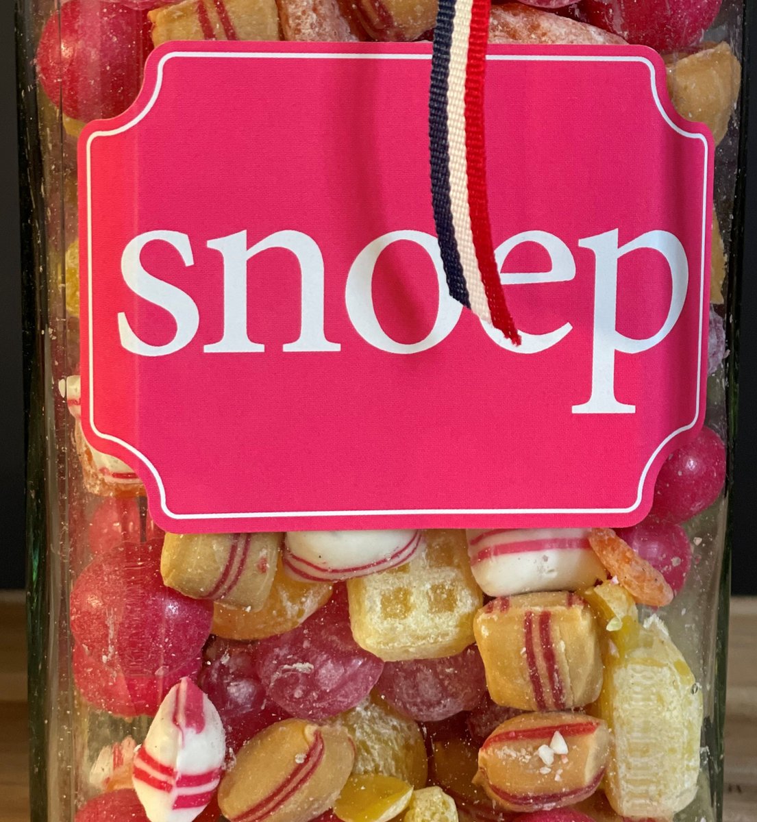 Snoeppot gevuld 1,5 ltr 22 cm hoog snoeppot glas met deksel Oud