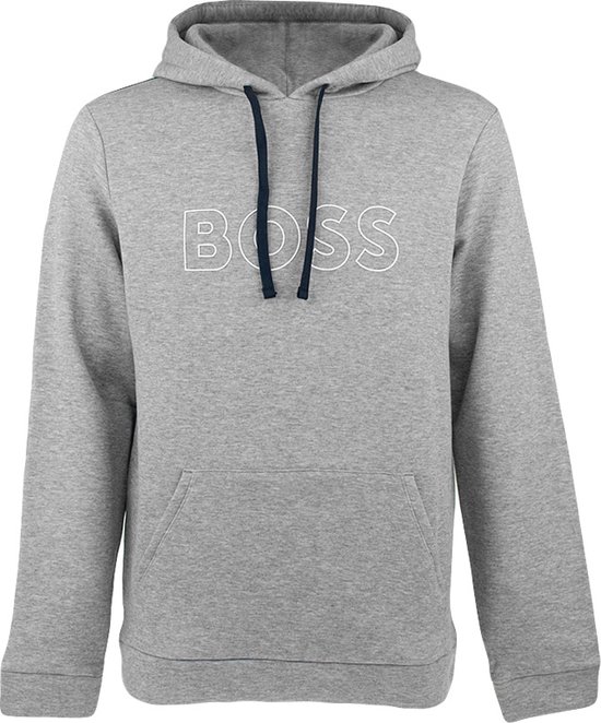 Hugo Boss BOSS O-Neck Sweat à Capuche Logo Contemporain Gris & Bleu - L |  bol
