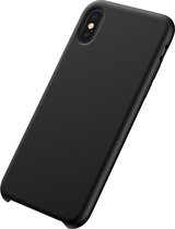 Baseus Original LSR Series Liquid Silicone Gel Case iPhone XS Max Hoes - Zwart