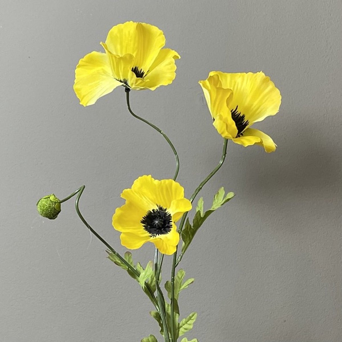 2 stuks kunstmatige nepbloemen planten klaprozen zijden