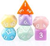 Lapi Toys - Dés Dungeons and Dragons - Dés D& D&D - Polydice D&D - 1 set (7 pièces) - Pastel - Multicolore
