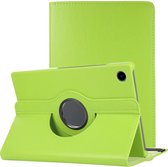 Hoesje Geschikt voor Samsung Galaxy Tab A8 Hoes Case Hard Cover 360 Draaibaar Hoesje - Groen
