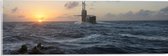 WallClassics - Verre acrylique - Sous-marin en mer - Photo 60x20 cm sur verre acrylique (avec système de suspension)