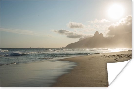 Poster Het strand Ipanema in het Braziliaanse Rio de Janeiro